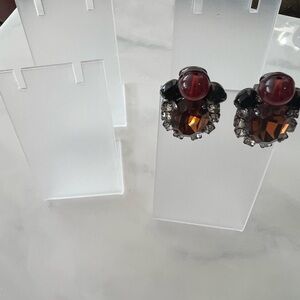4 🆕 L Shape acrylic clear single pair earrings display organizer stand